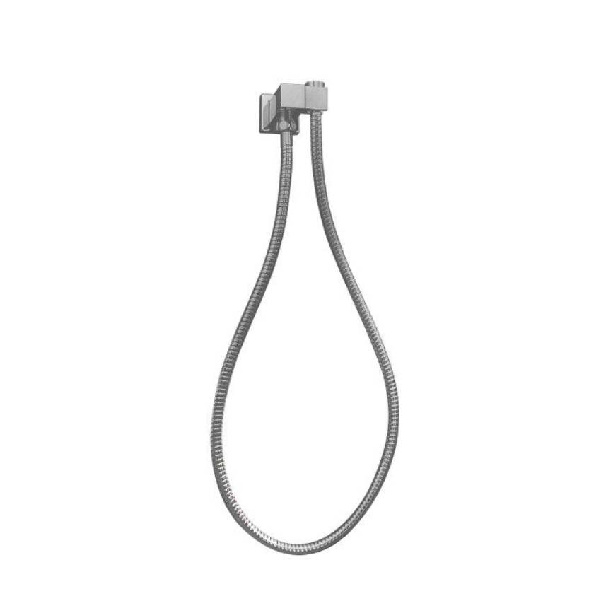 Square Brushed Nickel Shower Rail without Handheld Shower