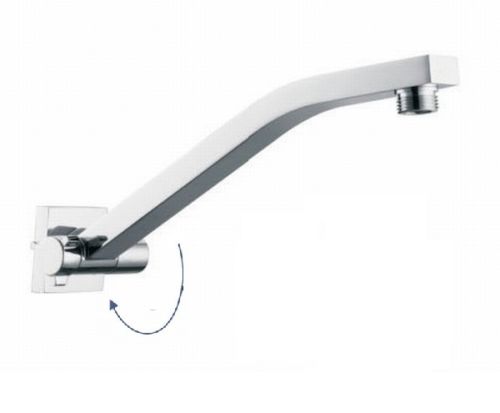Square Chrome Swivel Wall Mounted Shower Arm