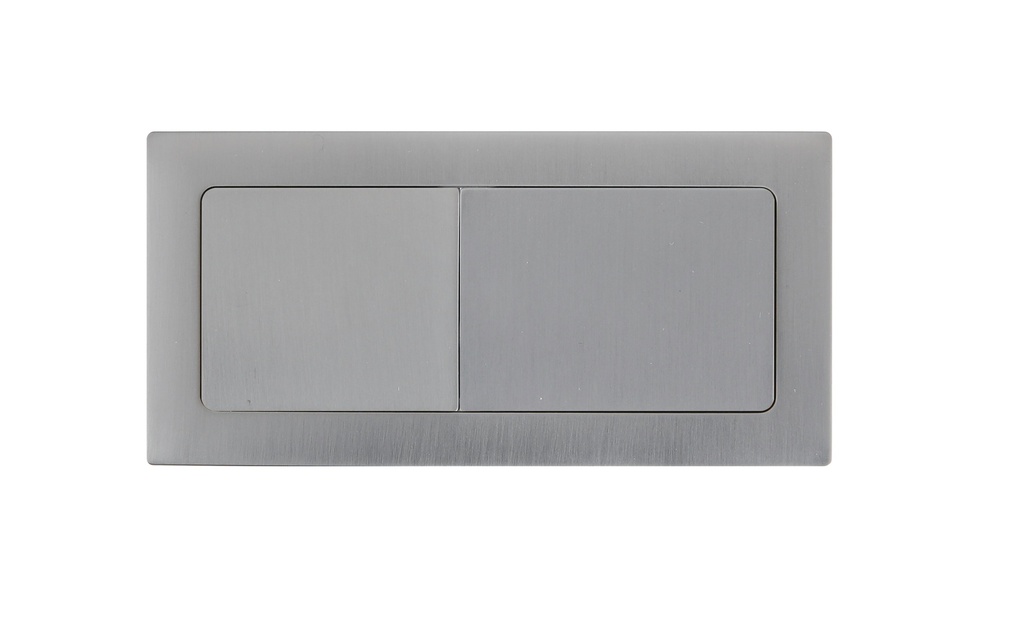 Square Press Button Brushed Nickel