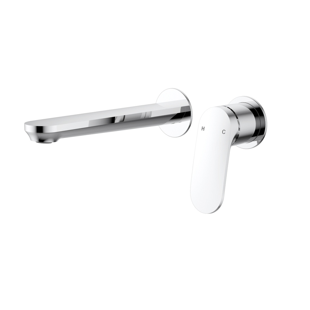 Sulu II Wall Basin Mixer Trim Kits With Separate Cover Plate Chrome