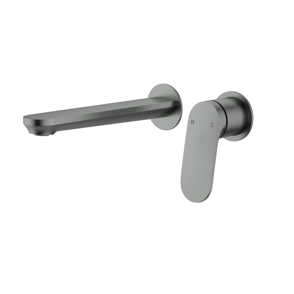Sulu II Wall Basin Mixer Trim Kits With Separate Cover Plate Gun Metal