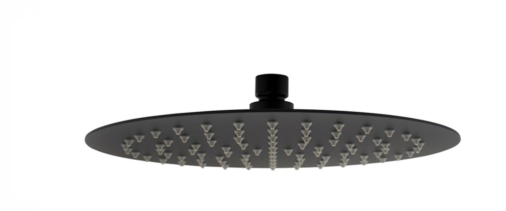 [40353] Super-slim Round Black Rainfall Shower Head 250mm