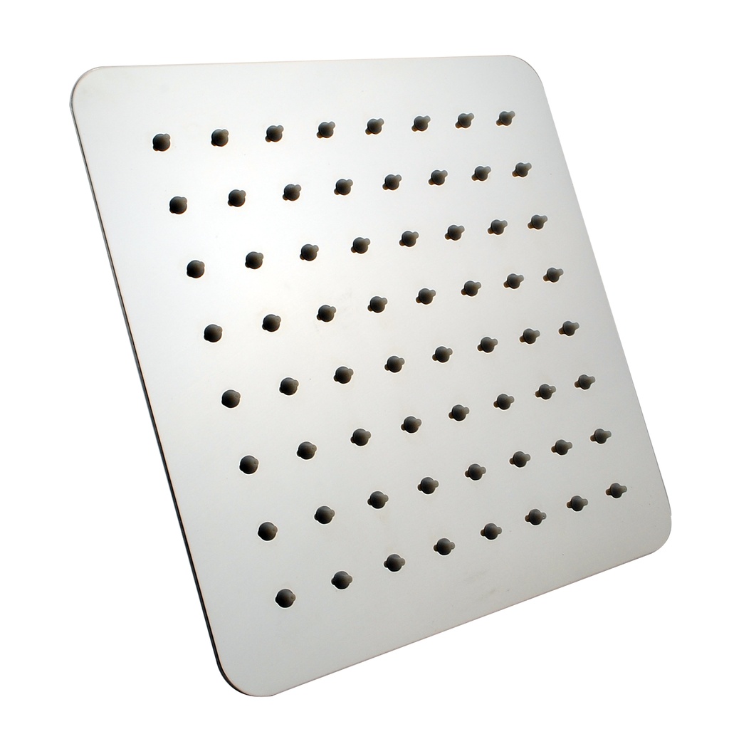Super-slim Square Brushed Nickel Rainfall Shower Head 250mm