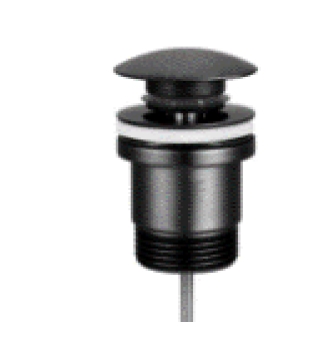 [45088] Universal 32/40mm Brass Pop Up Waste Mushroom Top Matte Black