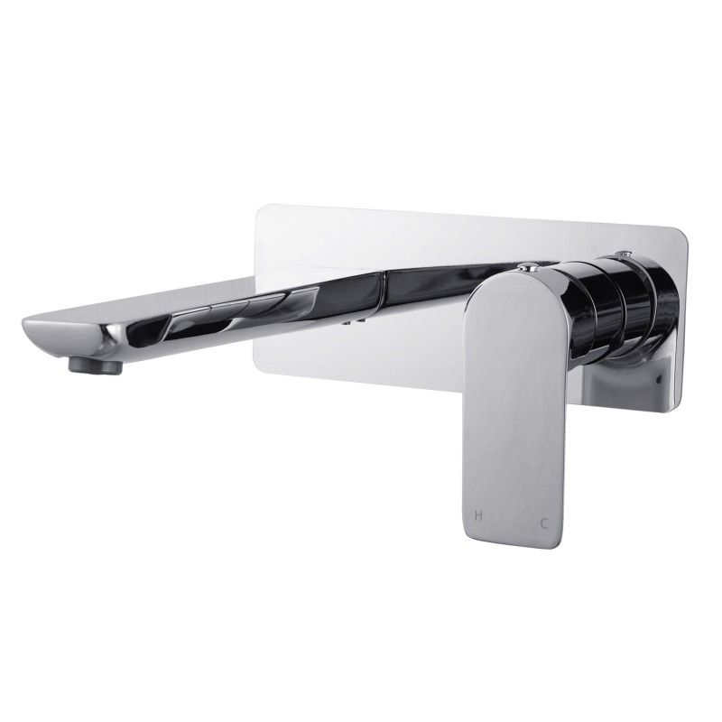 Vog Chrome Bathtub/Basin Wall Mixer With Spout(color up)