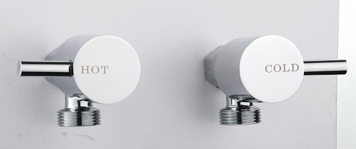 [43911] Washing Machine Stops 1/4 Turn Chrome Lead Free