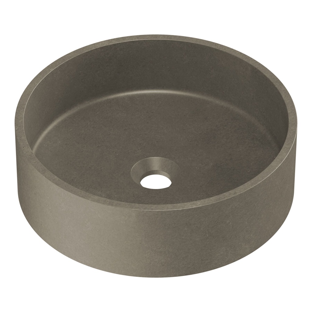 [43354] Zale Concrete Round Basin Grey 390 x 120 NTH(Dark Grey)