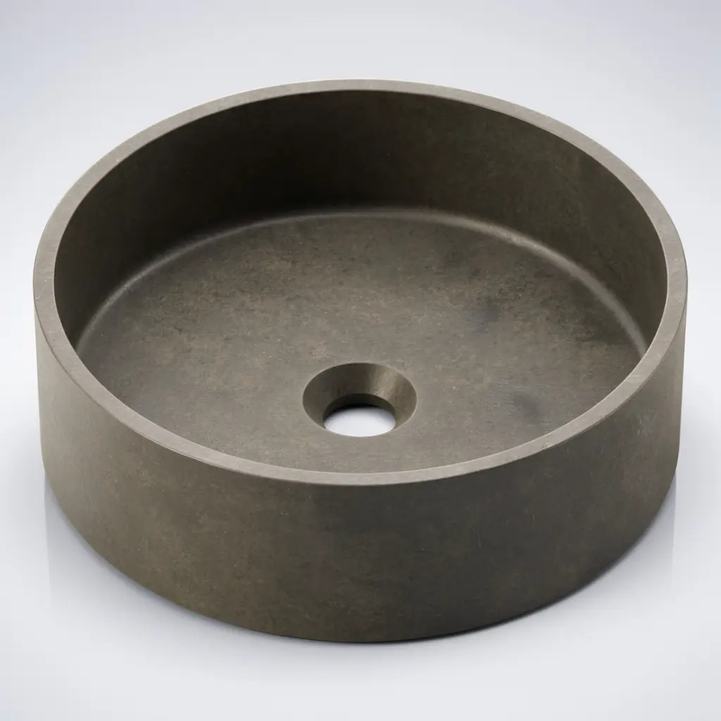 Zale Concrete Round Basin Grey 390 x 120 NTH(Dark Grey)