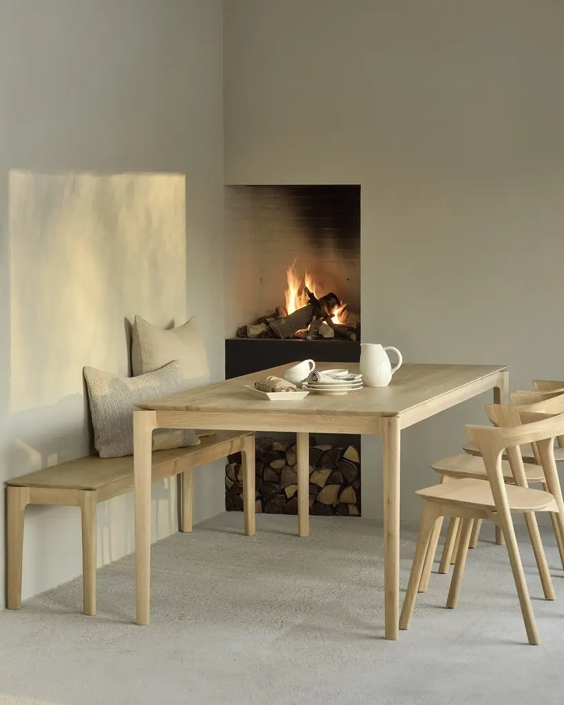 Ghế dài bằng gỗ sồi (140 cm)