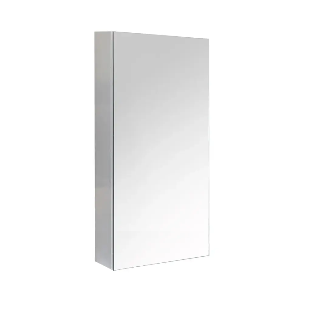 390mm Gloss White MDF 1 Door Pencil Edge Shaving Cabinet